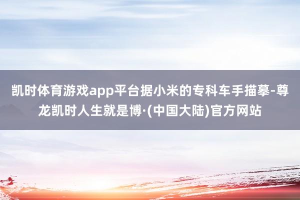 凯时体育游戏app平台据小米的专科车手描摹-尊龙凯时人生就是博·(中国大陆)官方网站