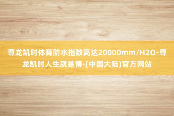 尊龙凯时体育防水指数高达20000mm/H2O-尊龙凯时人生就是博·(中国大陆)官方网站