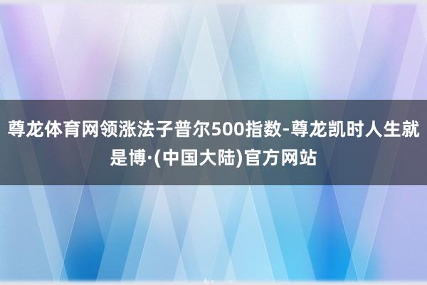 尊龙体育网领涨法子普尔500指数-尊龙凯时人生就是博·(中国大陆)官方网站