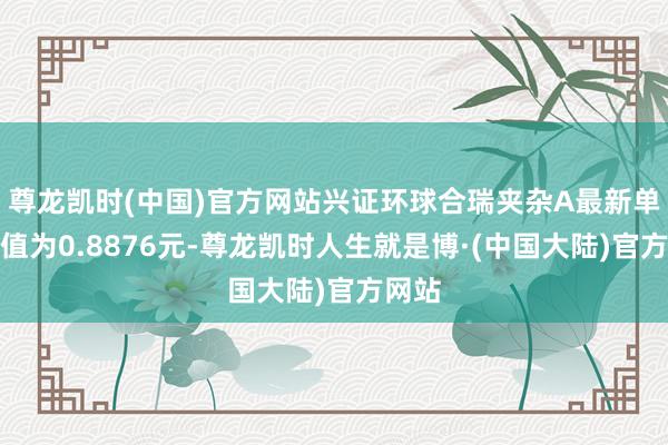 尊龙凯时(中国)官方网站兴证环球合瑞夹杂A最新单元净值为0.8876元-尊龙凯时人生就是博·(中国大陆)官方网站