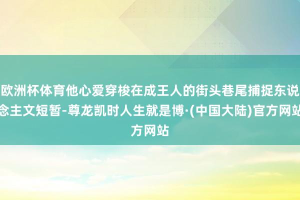 欧洲杯体育他心爱穿梭在成王人的街头巷尾捕捉东说念主文短暂-尊龙凯时人生就是博·(中国大陆)官方网站