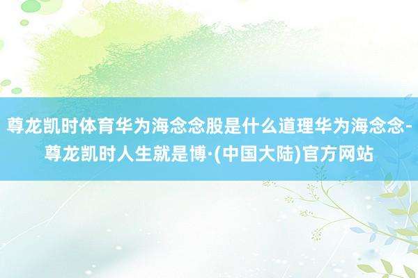 尊龙凯时体育华为海念念股是什么道理华为海念念-尊龙凯时人生就是博·(中国大陆)官方网站