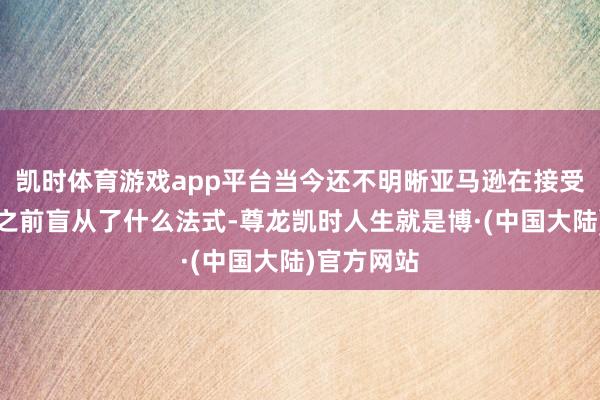 凯时体育游戏app平台当今还不明晰亚马逊在接受加价肯求之前盲从了什么法式-尊龙凯时人生就是博·(中国大陆)官方网站