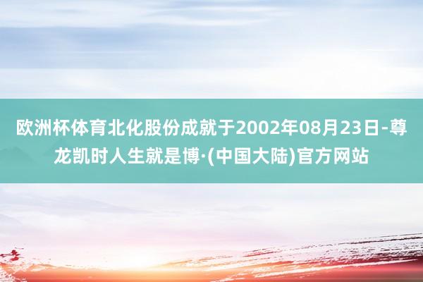 欧洲杯体育北化股份成就于2002年08月23日-尊龙凯时人生就是博·(中国大陆)官方网站