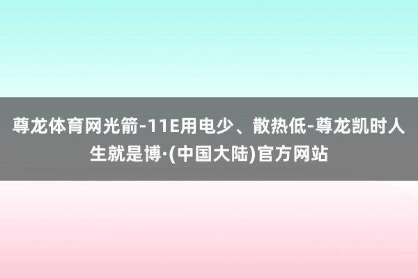 尊龙体育网光箭-11E用电少、散热低-尊龙凯时人生就是博·(中国大陆)官方网站