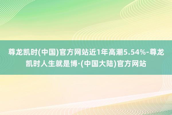 尊龙凯时(中国)官方网站近1年高潮5.54%-尊龙凯时人生就是博·(中国大陆)官方网站