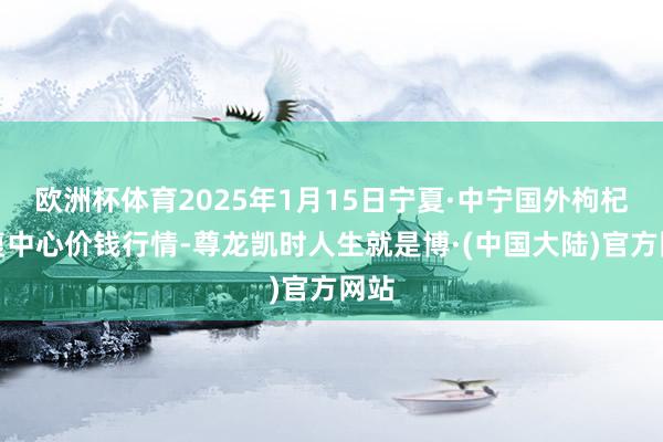欧洲杯体育2025年1月15日宁夏·中宁国外枸杞往复中心价钱行情-尊龙凯时人生就是博·(中国大陆)官方网站