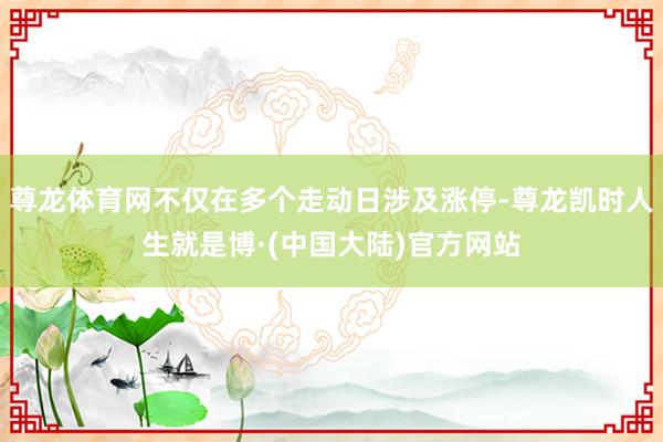 尊龙体育网不仅在多个走动日涉及涨停-尊龙凯时人生就是博·(中国大陆)官方网站